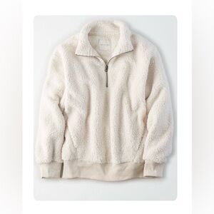 FUZZY SHERPA QUARTER ZIP SWEATSHIRT
